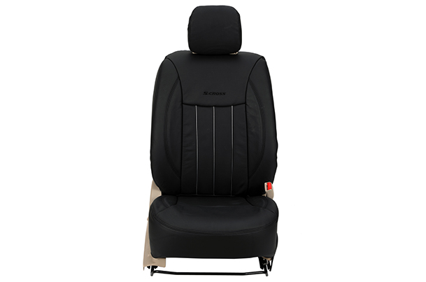 Seat Cover - Black with Silver (Leather) | S Cross