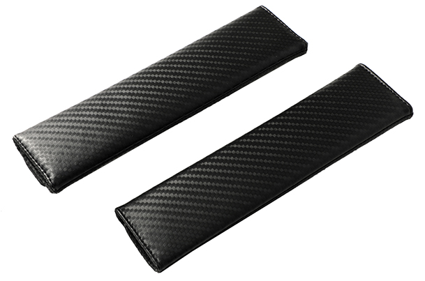 Cushion - Seat Belt Cover (Carbon Fibre Black) | 2 Pieces