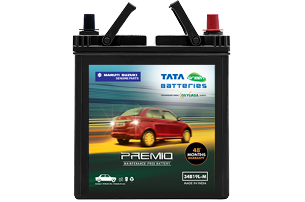 Celsius tommelfinger mareridt Car Battery | Tata Green 34B19 - Petrol | Alto 800 \ Alto K10 \ S-Presso  33610M53M10 - Maruti Suzuki Genuine Accessories