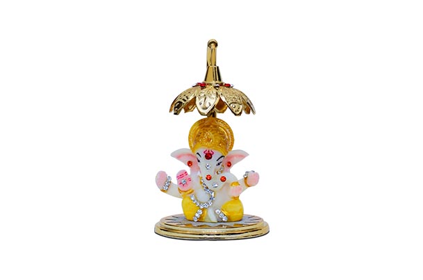 God Idol - Ganesha with Chattar | Multicolor