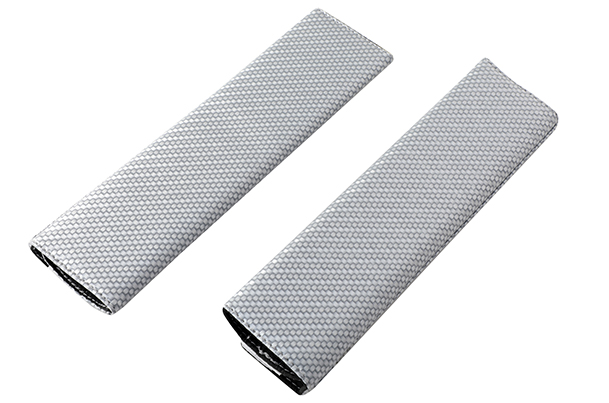 Cushion - Seat Belt Cover (Carbon Fibre Silver) | 2 Pieces