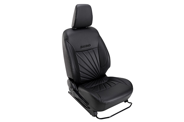 Seat Cover Black With Silver Line Baleno 990j0m68pb3 070 Maruti Suzuki Genuine Accessories - Bucket Seat Covers For Baleno