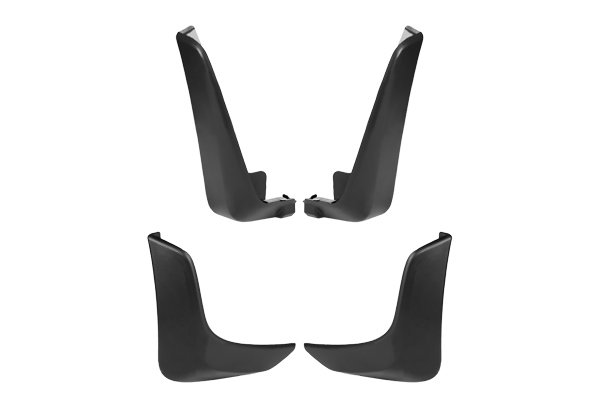 Mud Flap Set - Front & Rear (Black) | Wagon R