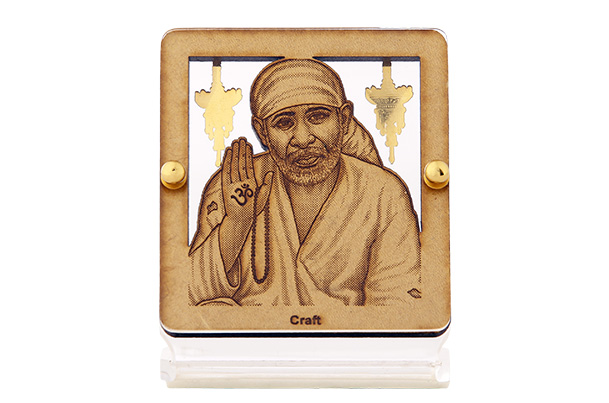 Dashboard Frame - Sai Baba (Acrylic Wood Crafted)