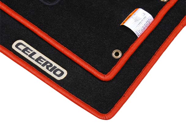  Premium Carpet Mat (Black with Red Lining) | Celerio 