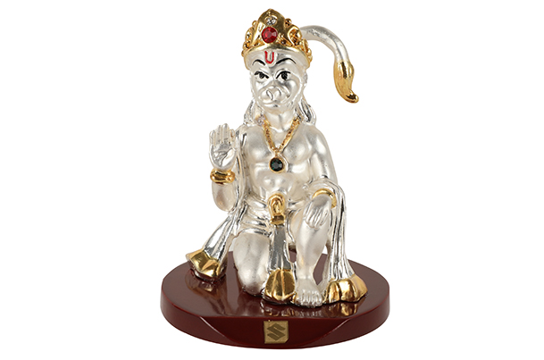 God Idol - Hanuman (Resin) | 24k Silver Plated