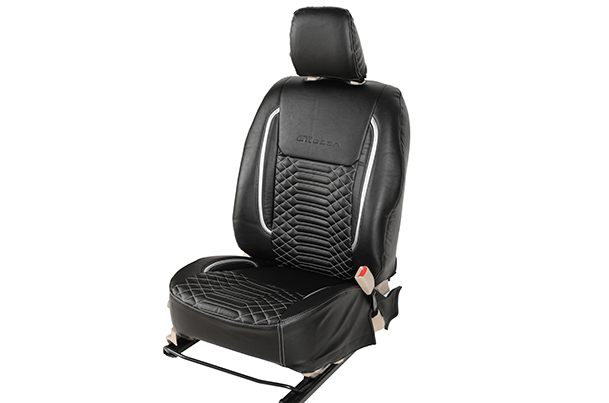 Seat Cover - Silver Lining Mesh Premium (Premium PU) | Vitara Brezza (L & V Variant) 
