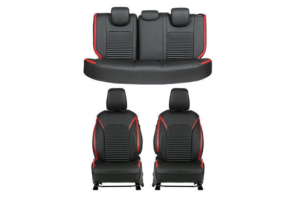 Power Scales Red Finish Sleeve Seat Cover | Fronx