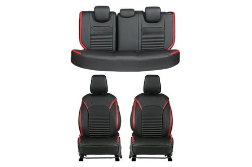 Power Scales Red Finish Sleeve Seat Cover | Fronx
