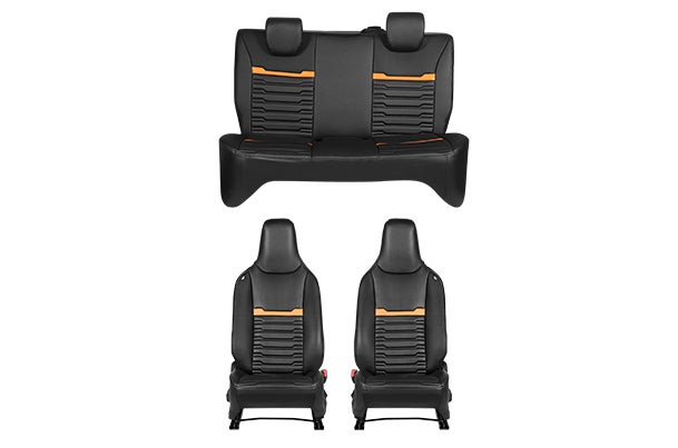 Seat Cover Sunset Orange Grooves Finish  | Alto K10 CNG (L/V/V+)