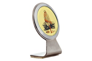 Dashboard Frame - Sai Baba (Metallic) 24k Gold Plated