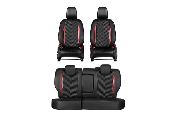 Seat Cover Urban Drift Red Highlight | Brezza (Z+/Z/V  Variant)