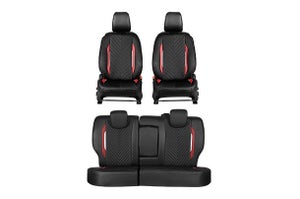 Seat Cover Urban Drift Red Highlight | Brezza (Z+/Z/V  Variant)