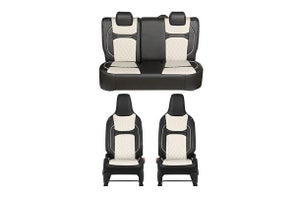 Seat Cover Beige Dew Drops Black Highlight | WagonR (V/Z/Z+)