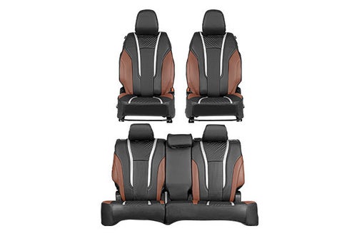 Seat Cover Lightning Cross Silver Finish | e VITARA  (Zeta, Delta)