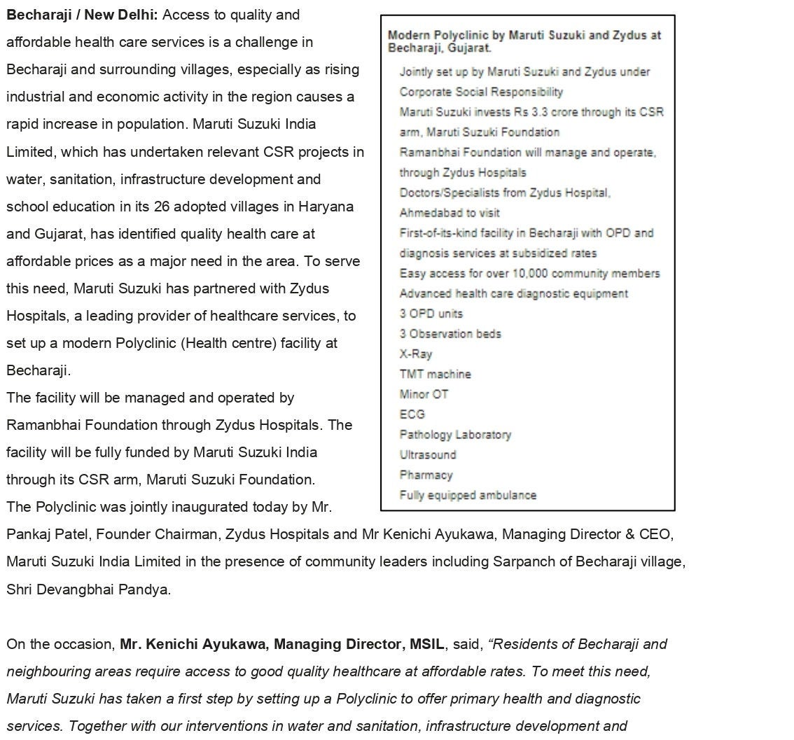 /adobe/assets/urn:aaid:aem:09d3bbcd-ae8e-4c50-8164-c44bd173214f/as/Sep_26_2018_Maruti_Suzuki_partners_with_Zydus_sets_up_modern_polyclinic_in_Becharaji_Gujarat_page-0001.jpg?height=1057&width=1134