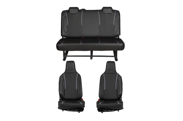 Seat Cover Black Stellar Quilted Finish | EECO (5 Seater)