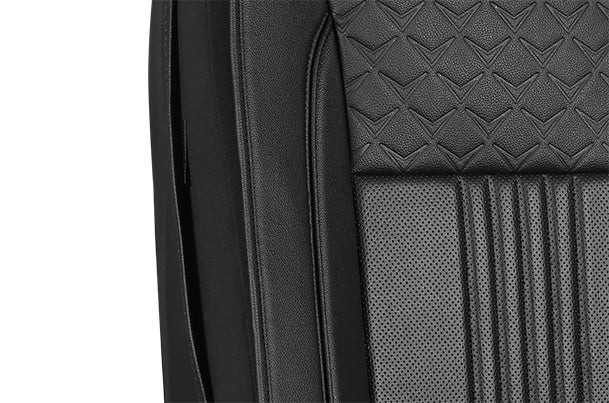 Seat Cover Night Cross Black Lining Finish | EECO (6 Seater)