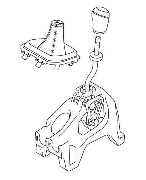 LEVER ASSEMBLY GEAR SHIFT CONTROL (BLACK)