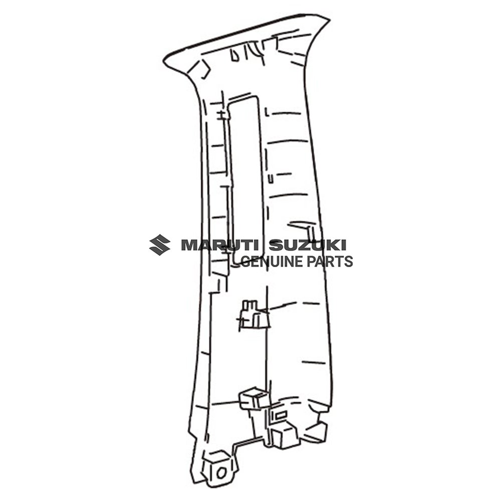 TRIM CTR PILLAR UPPER RH