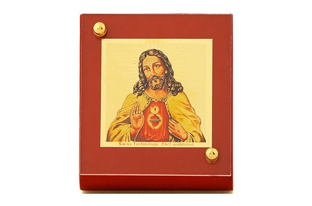 Dashboard Frame Jesus 24k Gold Plated