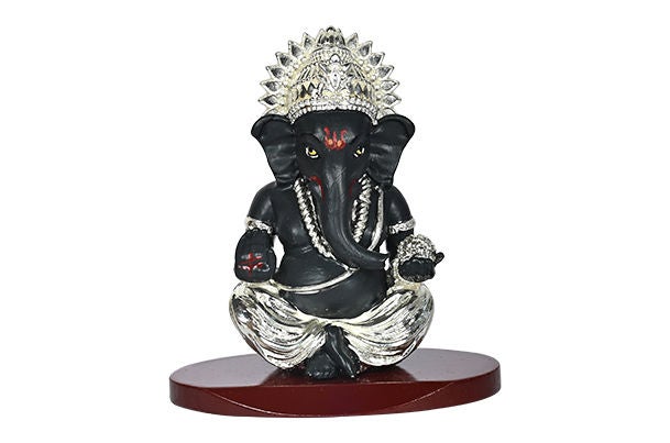 God Idol - Ganesha (Black & Silver)