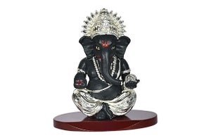 God Idol - Ganesha (Black & Silver)