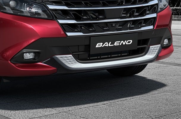 Front Skid Plate Bluish Black and Glistening Grey Finish | Baleno