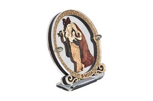Radha Krishna | Wooden Crafted Dashboard Frames