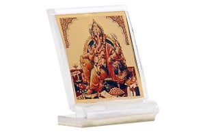 Dashboard Frame Ganesha Acrylic 24k Gold Plated