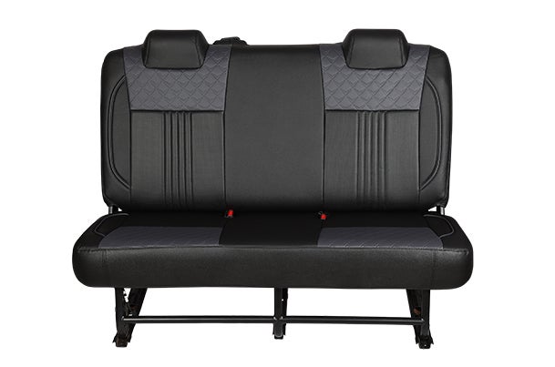 Seat Cover Grey Cross Black Lining Finish | EECO (5 Seater)