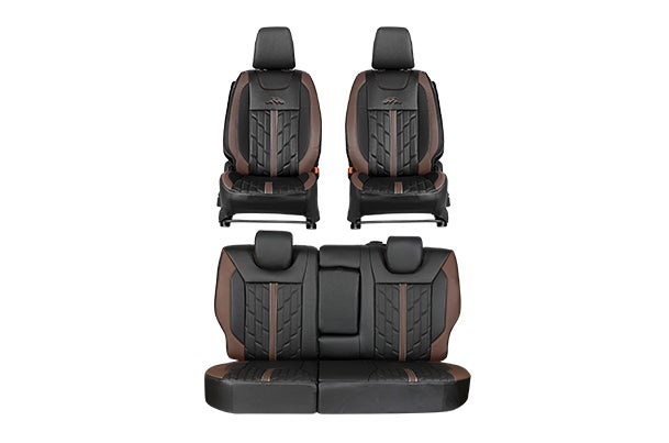 Buy Seat Cover Premium Expedition Brown Finish| Brezza (L Variant