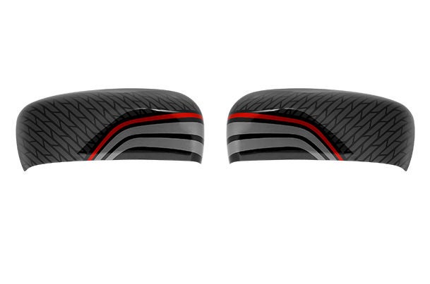 ORVM Manual Cover - Black Circuit - Grey Stripes (W/O Winker)| New Swift (L)