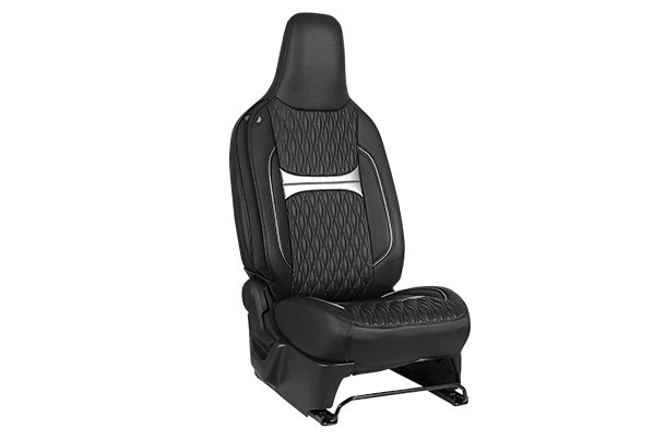 Seat Cover Black Dew Drops Silver Highlight | WagonR (V/Z/Z+)