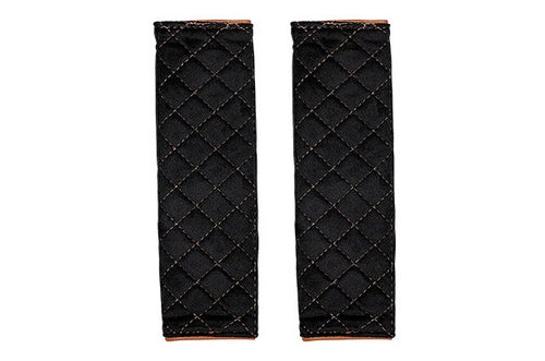 Cushion - Seat Belt Cover (Black & Beige) | 2 Pieces