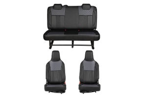 Seat Cover Grey Cross Black Lining Finish | EECO (5 Seater)