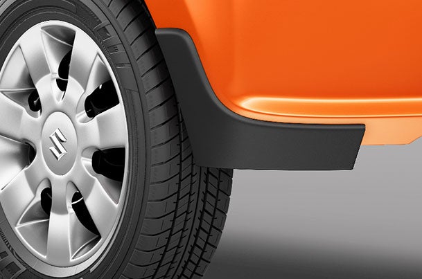 Mud Flap Set - Front & Rear (Black) | Alto K10