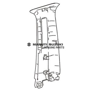 TRIM CTR PILLAR UPPER RH