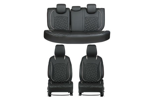 Crystal Cross Silver Finish Sleeve Seat Cover | Fronx