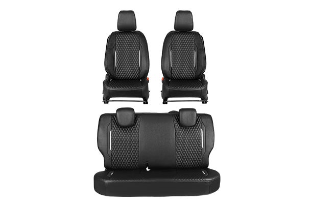 Premium Silver Finish Prism Seat Cover | Brezza (V Variant)