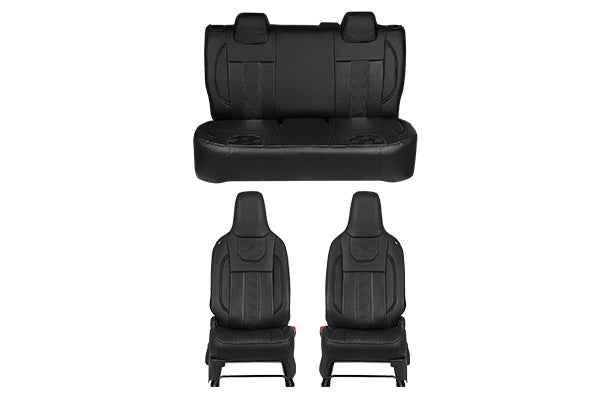 Seat Cover 3D Black Emboss Finish | WagonR (L)