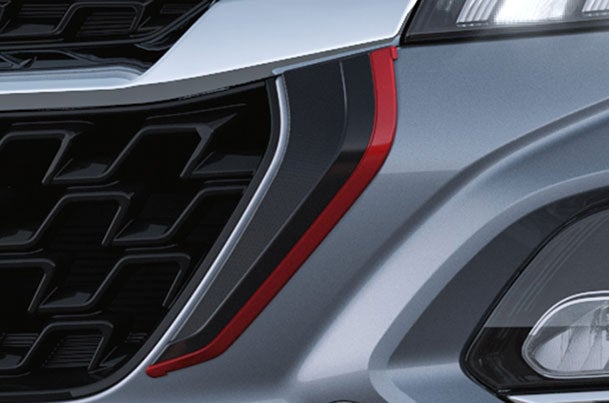 Front Bumper Painted Garnish - Black + Red | Fronx