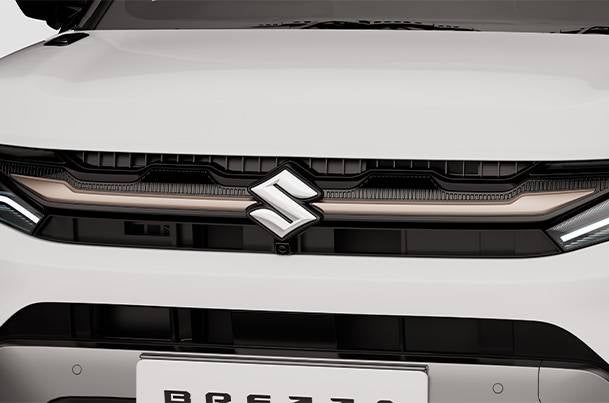 Front Grille Garnish - Gloss Black & Sherwood Brown Finish | Brezza (Z+ Variant)