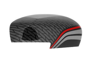 ORVM Auto Cover - Black Circuit - Grey Stripes (Winker)| New Swift (Z+/Z/V)