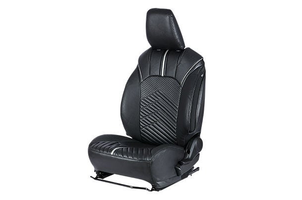 Premium Pulse Strike Silver Highlight Seat Cover | Baleno (Sigma, Delta and Zeta Variants)