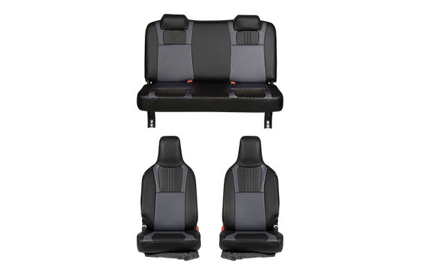 Seat Cover Triad Black Lining Grey Finish | EECO (6 Seater)
