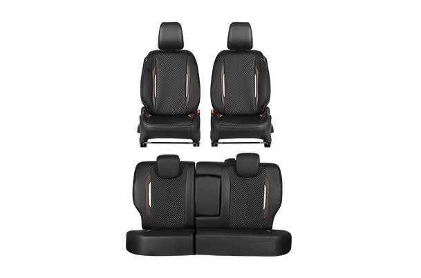 Seat Cover Urban Drift Brown Highlight| Brezza (Z+/Z/V Variant)