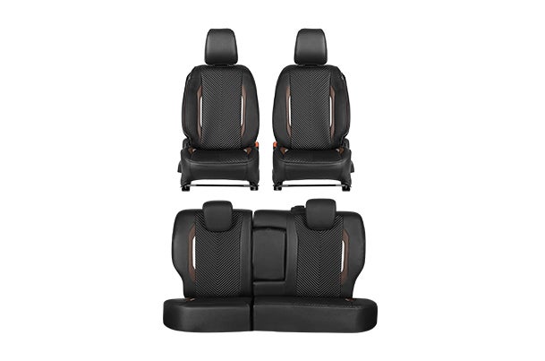Seat Cover Urban Drift Brown Highlight| Brezza (Z+/Z/V Variant)