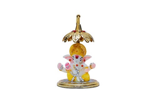 God Idol - Ganesha with Chattar | Multicolor