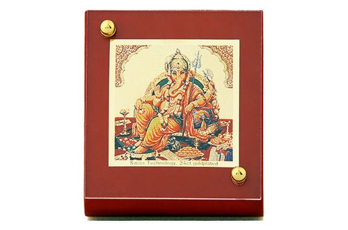 Dashboard Frame Ganesha 24k Gold Plated